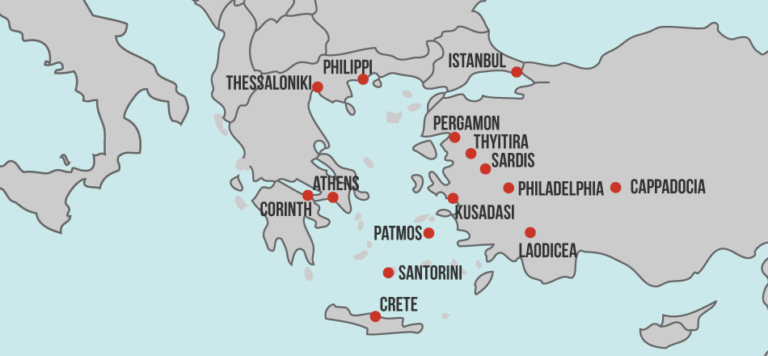 The Seven Churches Of Revelation Map