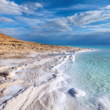 Foam and Salt on the Shore of the Dead Sea