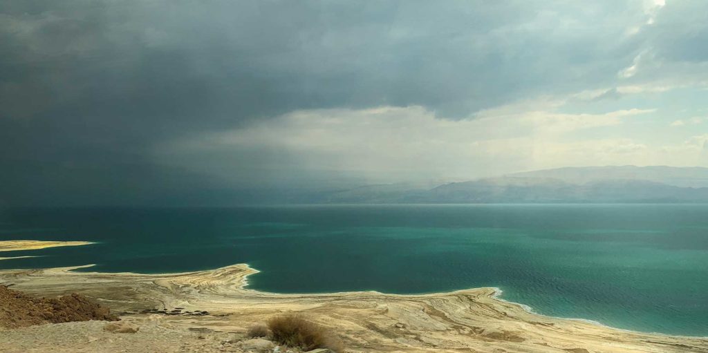 Dead Sea on a Stormy Day