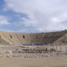 the ruins of the Caesarea Maritima amphitheater