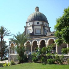 The Mount of Beatitudes where Jesus delivered the Sermon on the Mount