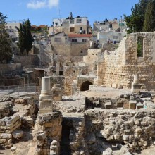 The archaeological digs around the Pool of Bethesda