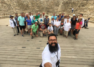 A travel group on a Christian tour