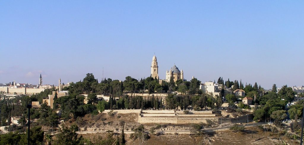 The traditional Mount Zion in the Old City of Jerusalem