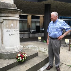 Dr. Lutzer in Europe at the grave of John Wesley