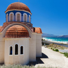 A small church on the coast of the Island of Crete