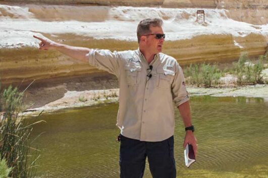 Apologist Frank Turek teaching on Living Passages tour