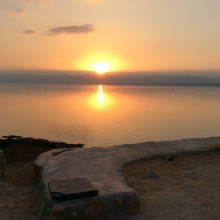 Sunset from the shores of the Sea of Galilee, Israel