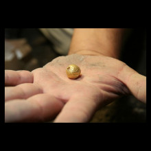 Golden Bell Discovered in Jerusalem Sewer by Eli Shukron