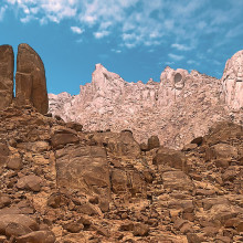 Split Rock at Horeb in Saudi Arabia