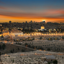 Jerusalem Old City at Sunset