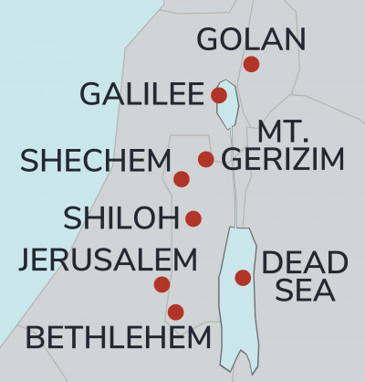 Israel Tour Map with Joel Richardson and Hillcrest Covenant Church (2020)