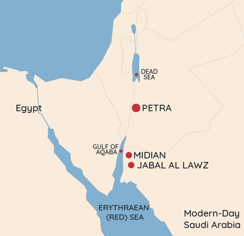 Img Map Evidence For Mount Sinai In Arabia