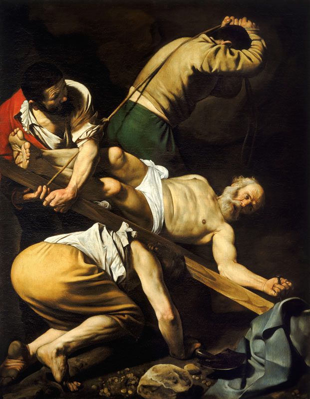 LP Crucifixion of Saint Peter Biblical Art PieceCaravaggio c.1600