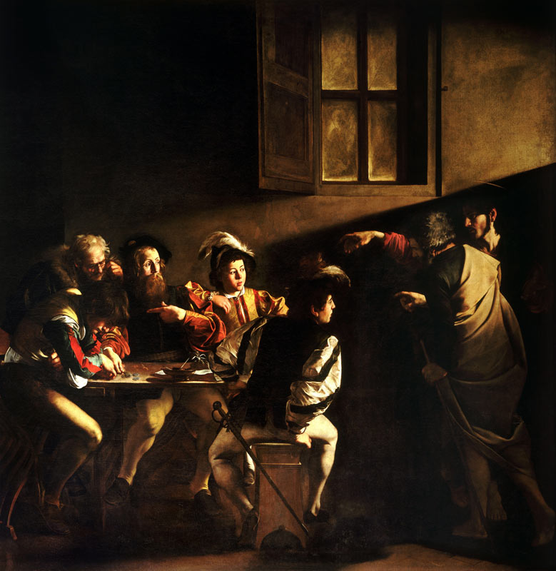 LP The Calling of Saint Matthew Caravaggo 1599 1600