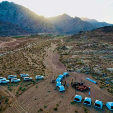 Saudi Camping via Drone Living Passages