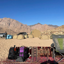 Saudi Jabal al Lawz tent set up