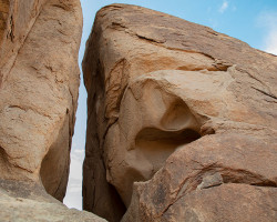 split rock up close saudi arabia