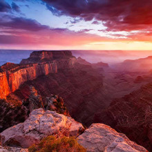 Shot of the grand canyon at dawn travel here with living passages