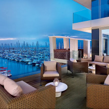 Ritz Carlton Israel overlooking the marina