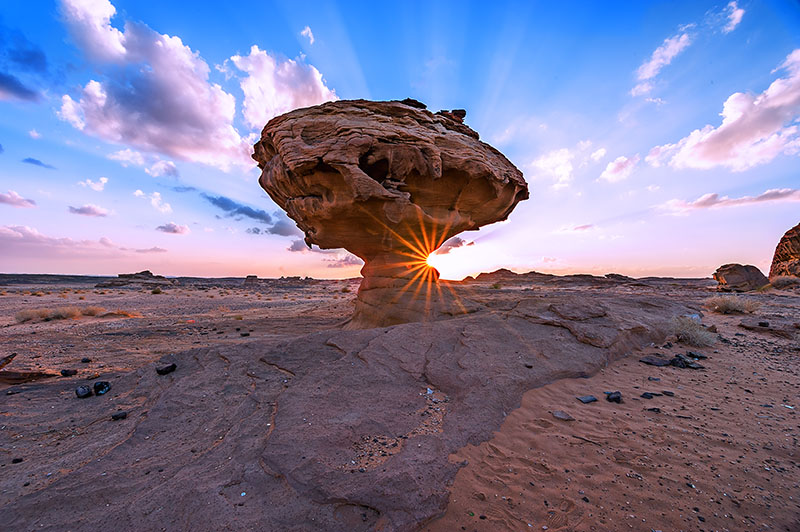Rock formation in Saudi dessert