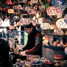 Lanterns at a bazaar Turkey unsplash