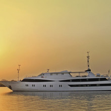 exodus cruise ship at sunset