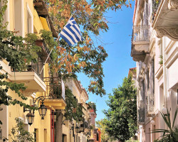 Streets of Plaka Athens Greece unsplash