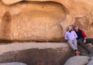 enjoying ancient petroglyphs in saudi arabia