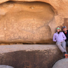 enjoying ancient petroglyphs in saudi arabia