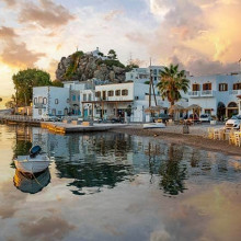 Skala Village harbour view in Patmos shutterstock Skala Village harbour view in Patmos shutterstock