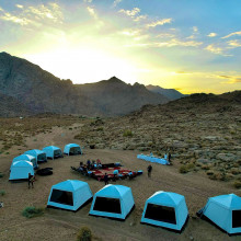 Saudi camping at Mount Sinai at sunset Living Passages