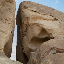 split rock up close saudi arabia