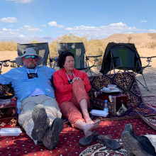 Client Relaxing at Lunch below mount sinai Client Relaxing at Lunch below mount sinai