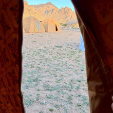 view of magical mount sinai morning looking out of tent door view of magical mount sinai morning looking out of tent door