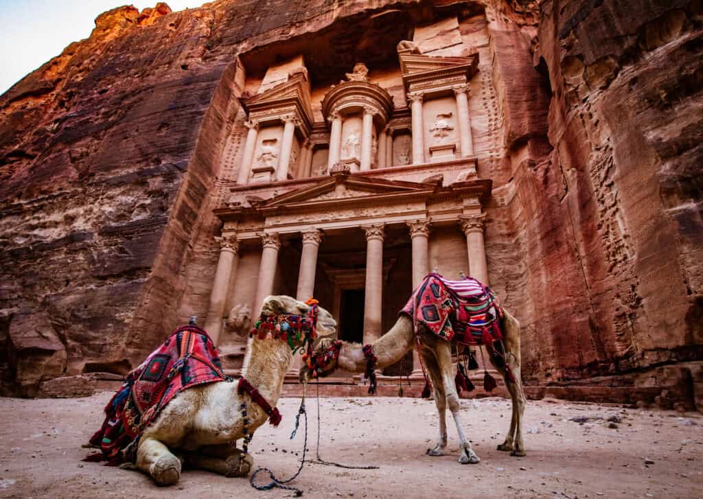 Petra Jordan theater camels