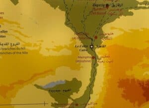 Map of Joseph's Canal in Fayum, Egypt