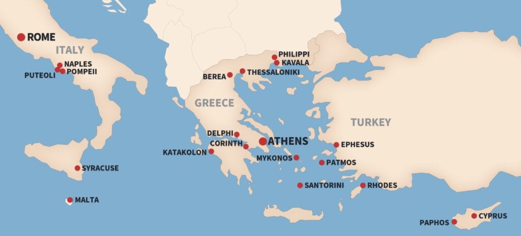 LP Footsteps of Paul Map