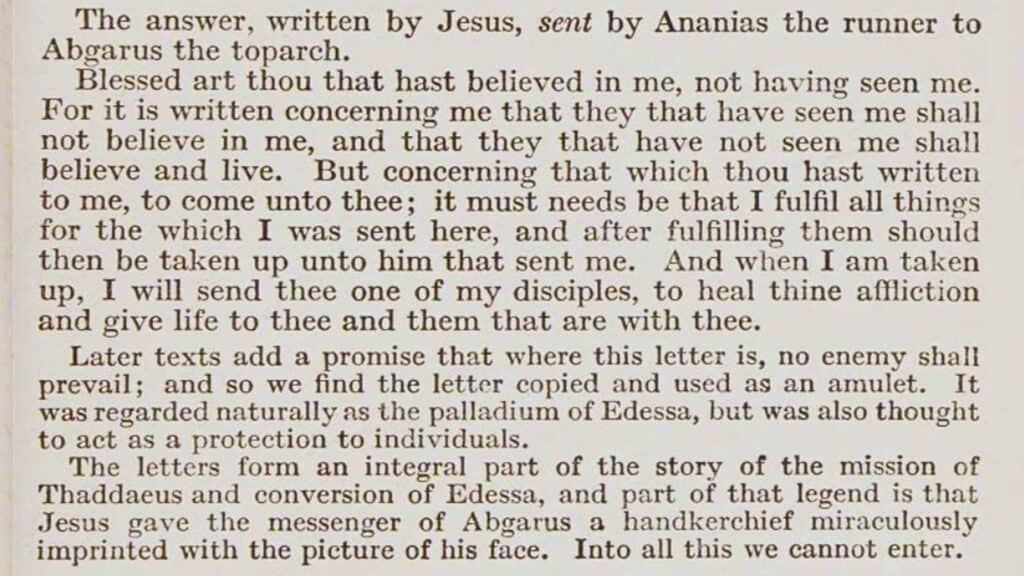 Letter fromJesus to Abgar