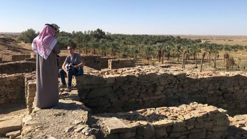 remains of Nabonidus palace at Tayma Saudi Arabia