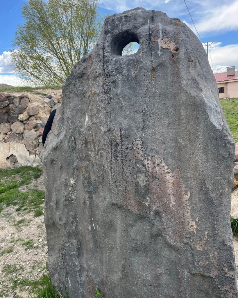 This massive, pierced stone located in eastern Turkey near Mount Ararat. It has been called a possible "drogue stone."