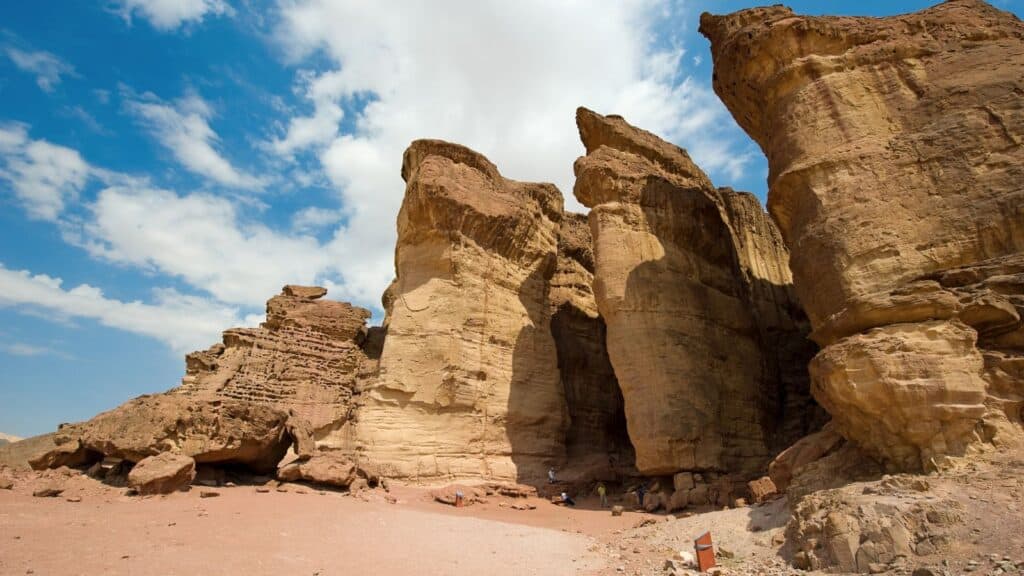 Solomon's pillars, desert scene at Timna Park in southern Israel.