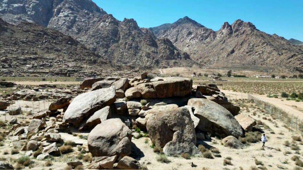 golden calf altar jabal maqla fenced outcrop
